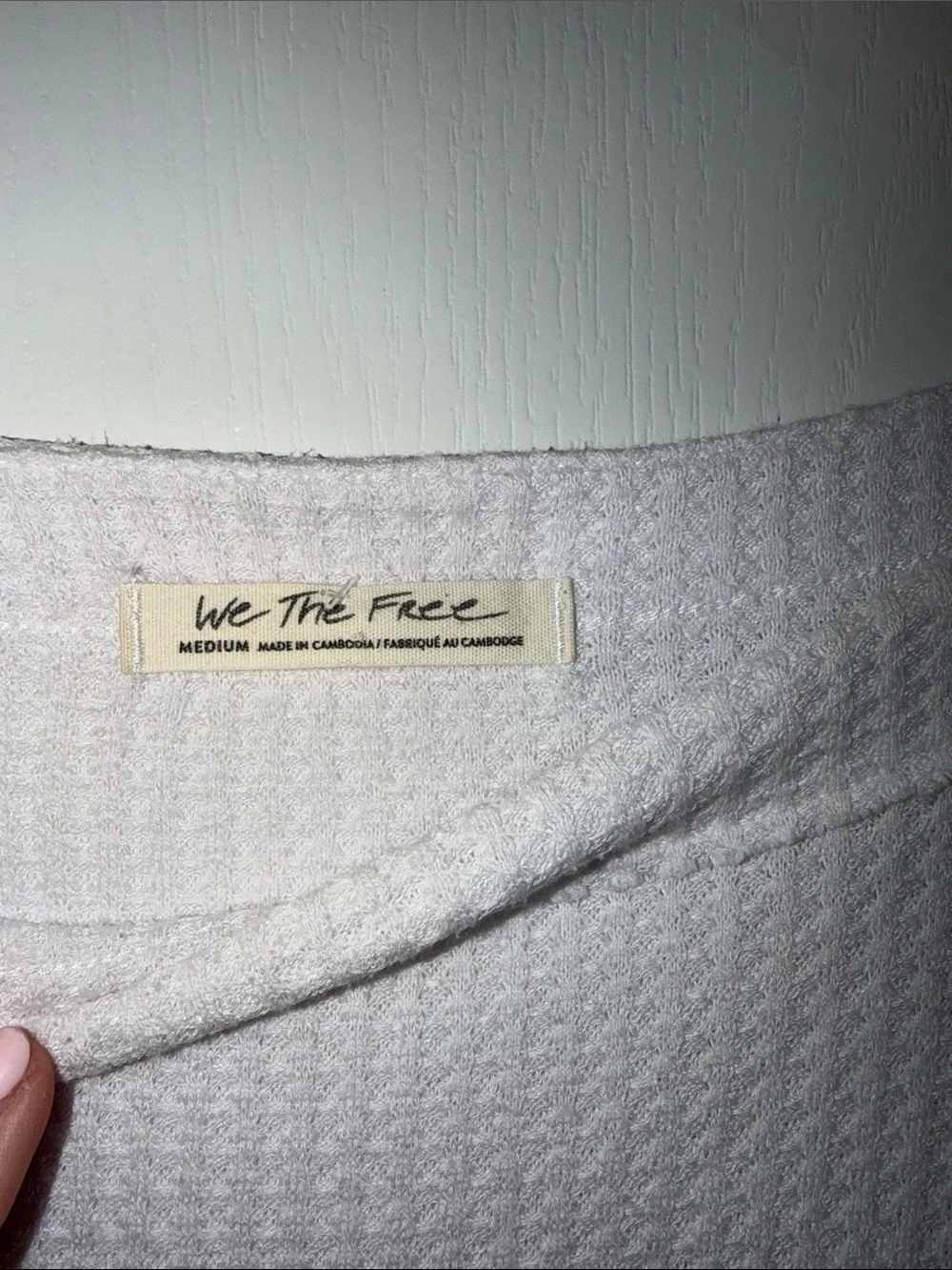 WE THE FREE White Waffle North Shore Thermal Tunic Long Sleeve Top Medium Casual - Picture 5 of 6